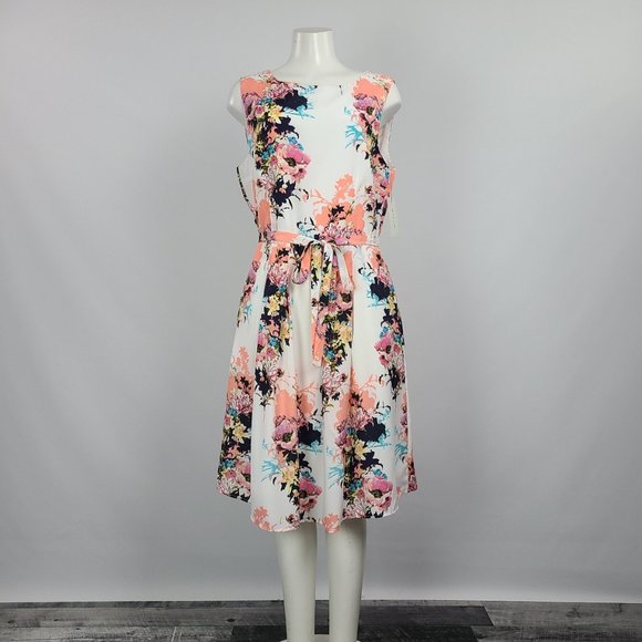 Larry Levine Dresses & Skirts - Larry Levine Flower Print Dress Size 14 NWT